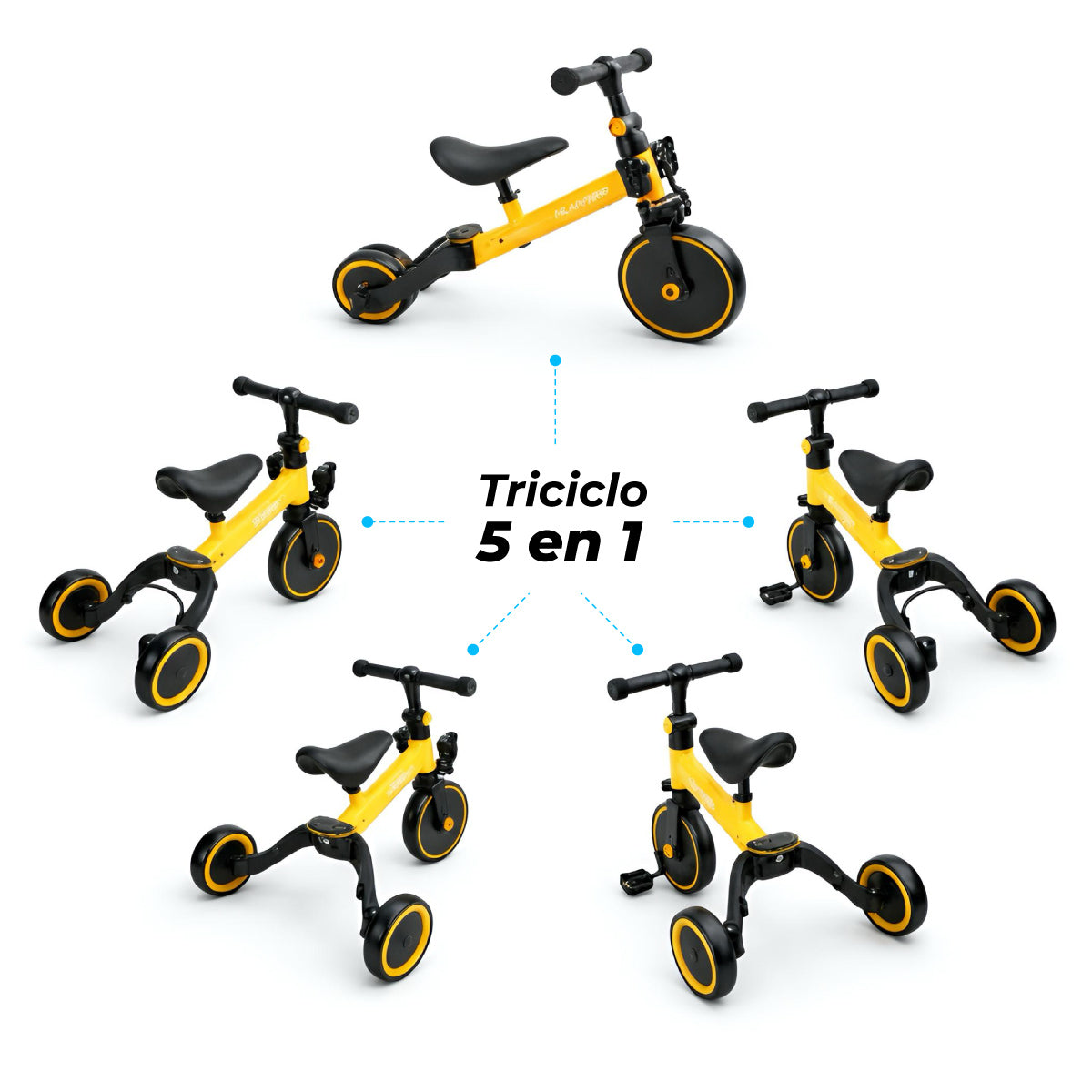 Tricilo plegable 5 en 1 para niño