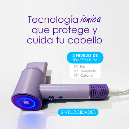 Secadora de Cabello con Iones Negativos 1650W - Pantalla LED Digital